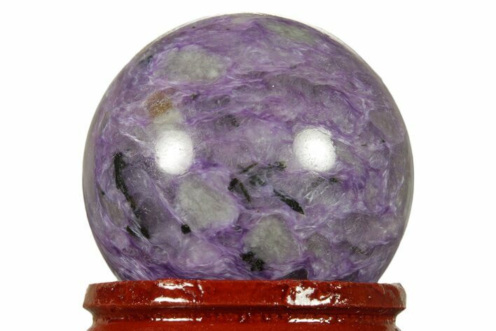 Polished Purple Charoite Sphere - Siberia #383329